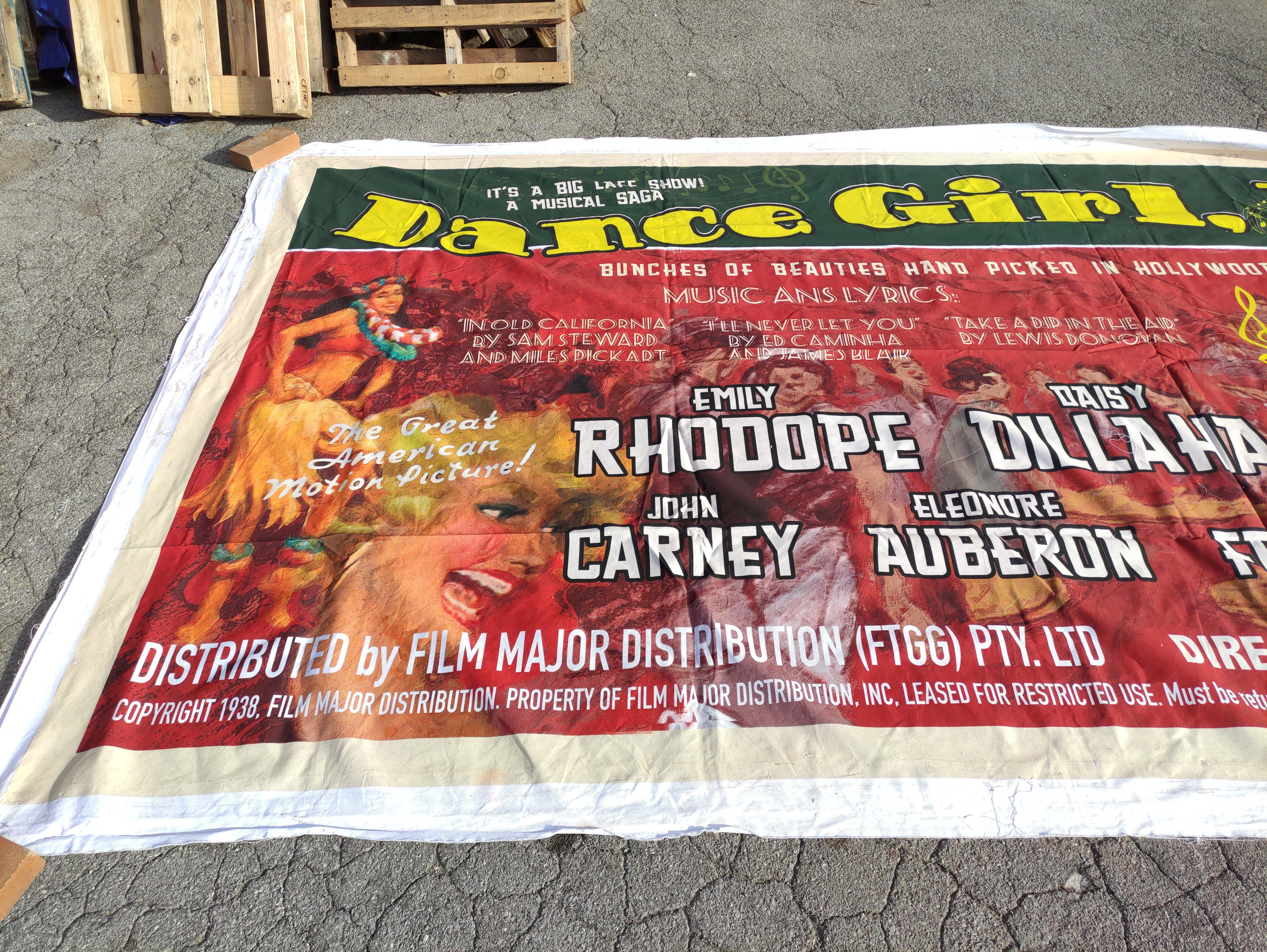 cartel cine ficticio xl dance girl tela 239x525 1u